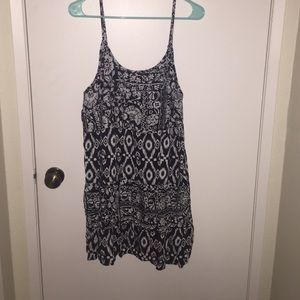 Black and white short dress